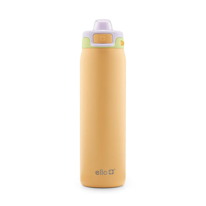 Ello Pop & Fill Botella de Agua de Acero Inoxidable - 22 Ounces - Sunset Meadow