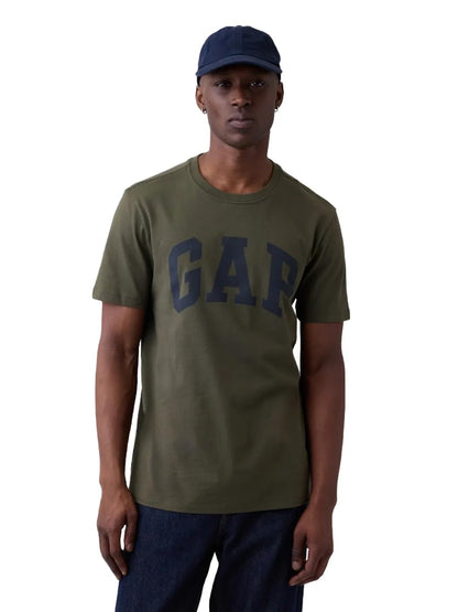 Gap Everyday Playera con Logo para Hombre - CH - Musgo negro