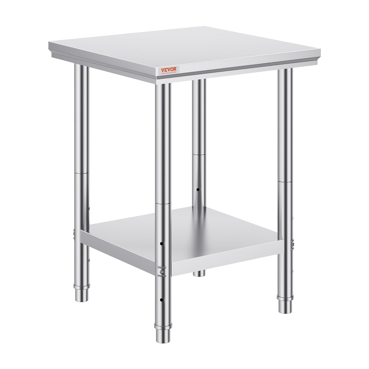VEVOR Mesa de Trabajo de Acero Inoxidable con Patas Ajustables 24 x 36 x 32 pulg - 24*24*32In - Mesa - Mesa de trabajo