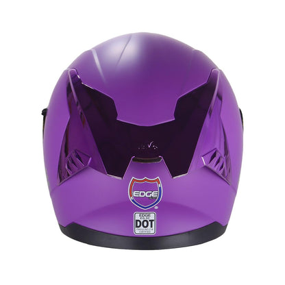 Casco Edge Integral Dot Racer Morado Mate M