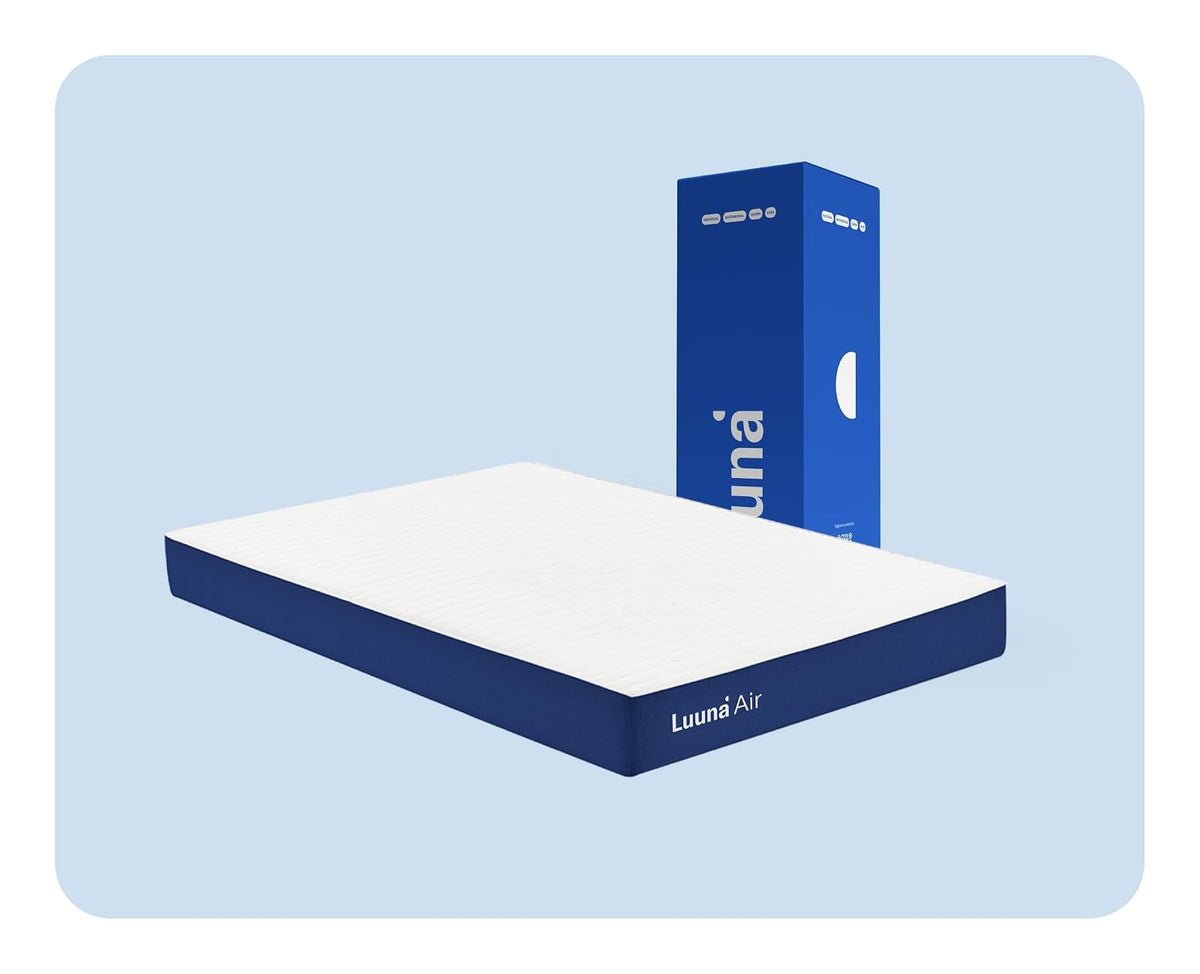 Luuna Colchón en Caja Air Individual, Memory Foam, Reduce la Transferencia de Movimiento, Brinda Soporte y firmeza, Mayor frescura, Marca Mexicana, 5 Años de Garantía
