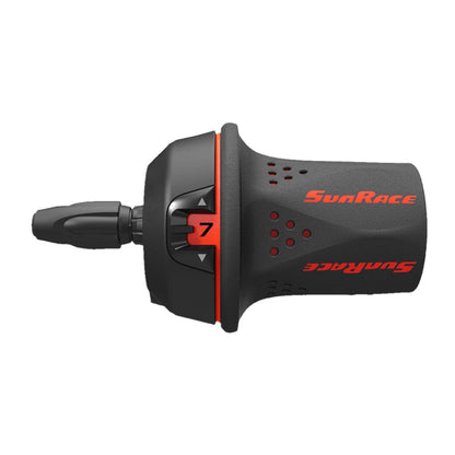 SUNRACE Puños de Mando Montaña 3x7P Index con Forros Rojo Bolsita TSM21.730S.RS0.HPB
