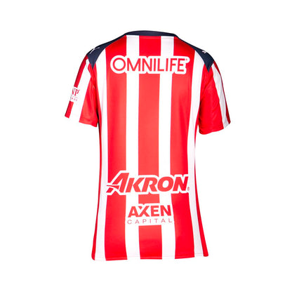 Puma Chivas Home - Playera de Manga Corta con Cuello Redondo para Mujer, Estilo Casual, Color Rojo