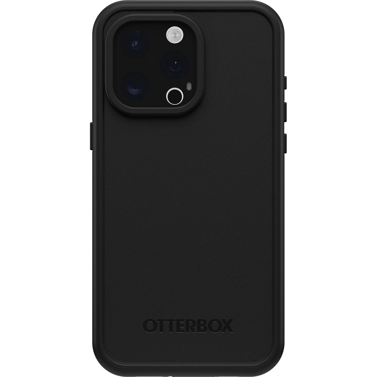 OtterBox - Funda Impermeable para iPhone 15 Pro MAX (Solamente) Serie FRĒ con MagSafe (diseñada por LifeProof), Color Negro, Impermeable, 60% plástico Reciclado, Elegante y Elegante