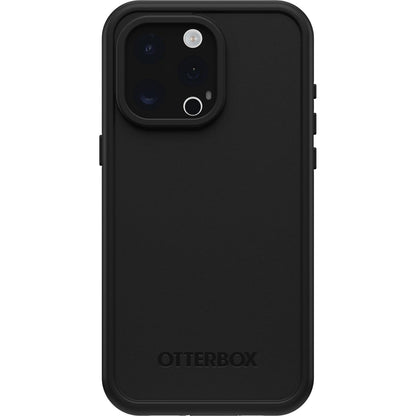 OtterBox - Funda Impermeable para iPhone 15 Pro MAX (Solamente) Serie FRĒ con MagSafe (diseñada por LifeProof), Color Negro, Impermeable, 60% plástico Reciclado, Elegante y Elegante
