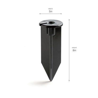 Kichler 15575BK - Estaca de luz exterior de 8 pulgadas con acabado negro,