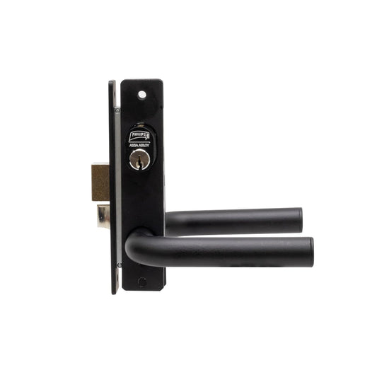 Phillips Cerradura Modelo Slim 570 Manija Redonda Para Puerta De Aluminio Negro