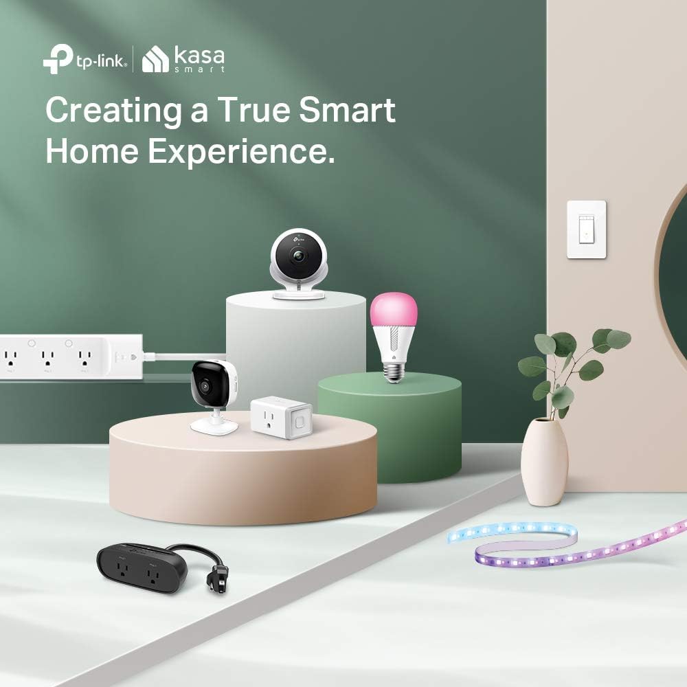 Kasa Smart KL110 - Bombilla LED Smart Wi-Fi Alexa funciona con Alexa y Google Home, A19 regulable, 2,4 GHz, no requiere concentrador, 800 lm, blanco suave (2700 K), 10 W (equivalente a 60 W)
