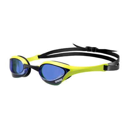 Arena - anteojos de natación unisex Cobra Ultra Swipe Racing para hombres y mujeres, tecnología antivaho, doble correa, lente espejo/sin espejo - Azul real - Cyber Lime - Deslizar antivaho sin espejo