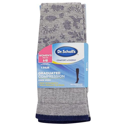Dr. Scholl's Calcetines altos de compresión graduados - Comodidad y alivio de fatiga Calcetín casualMujer