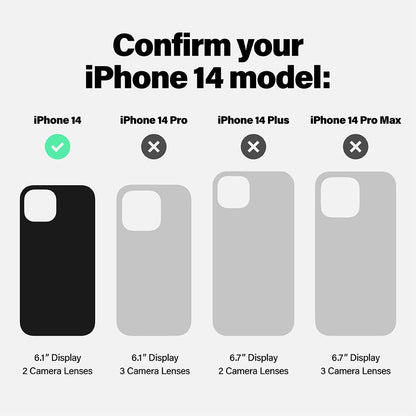 Incipio Grip Funda con MagSafe Compatible con iPhone 13/14, Protección Caídas 4.2m, Bisel Elevado, Protección Antimicrobiana - Transparente