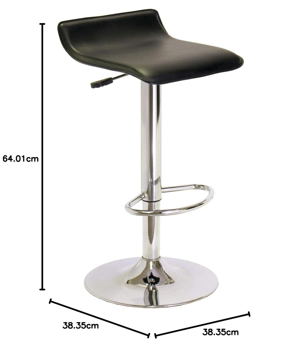 Winsome Spectrum ABS Airlift Swivel Stool, Faux Leather