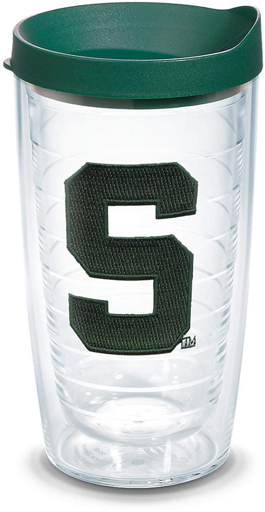 Tervis Vaso con Tapa, Diseños de Equipos Universitarios NCAA - Michigan St Univ S - 473,18ml - Transparente
