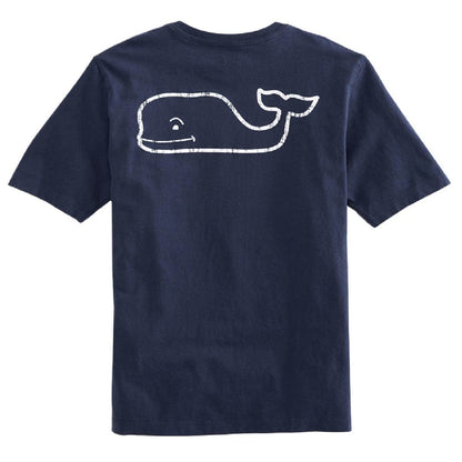 Vineyard Vines Camiseta Vintage de Ballena de Manga Corta Camiseta para Unisex Niños - azul (Blue Blazer) - M