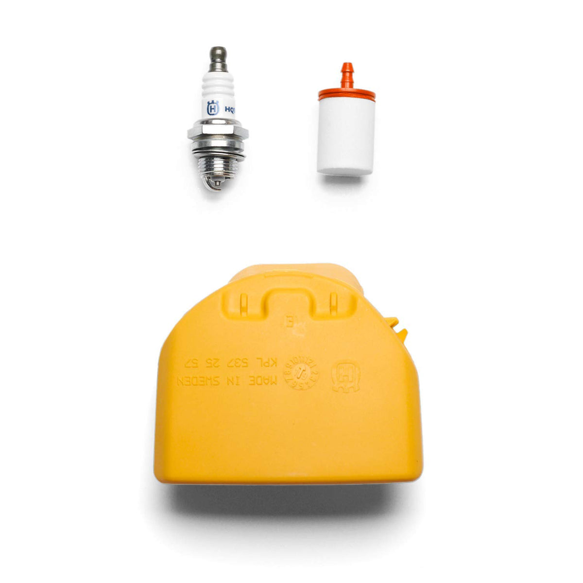 Husqvarna 599333701 455R/460R Kit de mantenimiento de motosierra, kit de ajuste de piezas de motosierra fácil de instalar, incluye filtro de aire, filtro de combustible y bujía