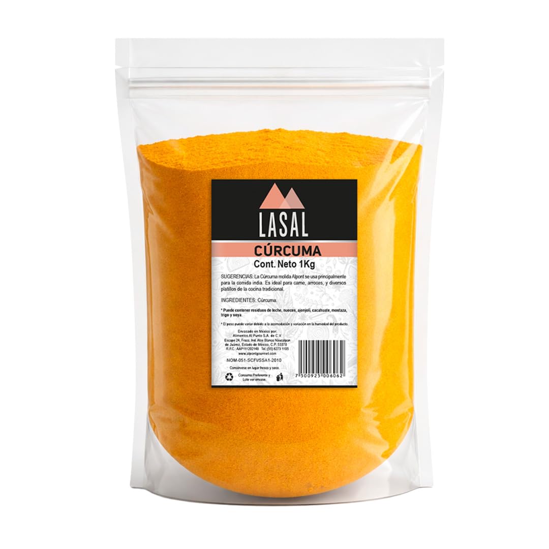 Lasal Cúrcuma Molida, Especias 100% Naturales - 1 KG