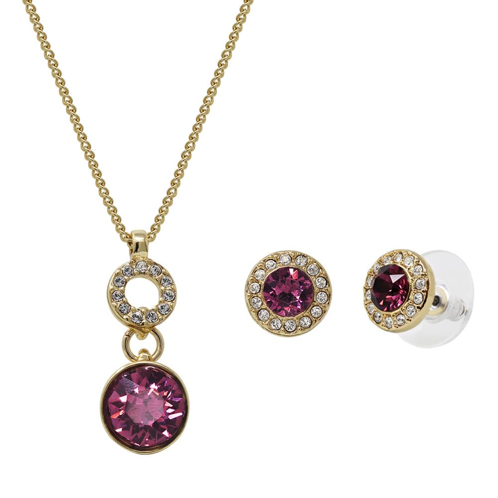 Nine West Set Collar Y Aretes Dorado para Mujer