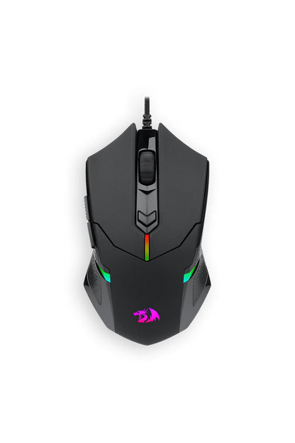 Redragon M601-3 Mouse Gamer, Cable USB retroiluminación LED Roja, 3200 dpi, 6 Botones, Ergonomico Centrophorus Gaming Mouse para PC.