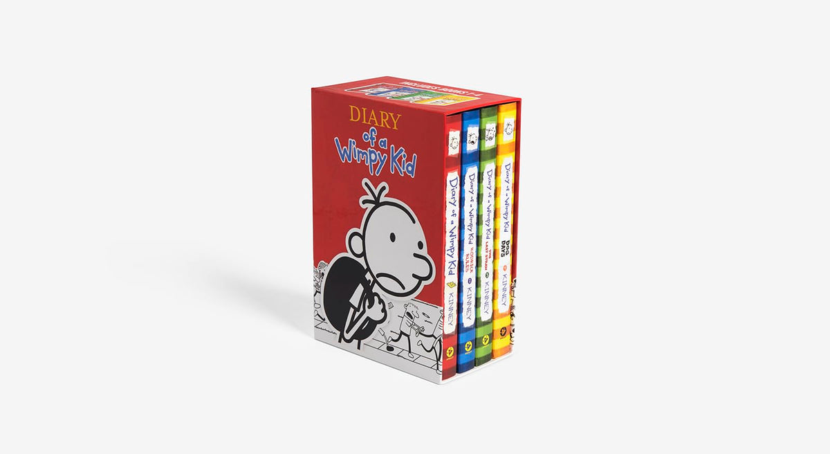 Diary of a Wimpy Kid Box of Books 1-4 Hardcover Gift Set: Diary of a Wimpy Kid, Rodrick Rules, the Last Straw, Dog Days