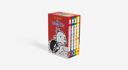 Diary of a Wimpy Kid Box of Books 1-4 Hardcover Gift Set: Diary of a Wimpy Kid, Rodrick Rules, the Last Straw, Dog Days