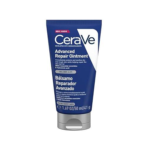 CeraVe Bálsamo Reparador Avanzado para Piel Seca a Muy Seca con Ceramidas Esenciales y Ácido Hialurónico, Restaura y Protege la Barrera de la Piel, 50 ml