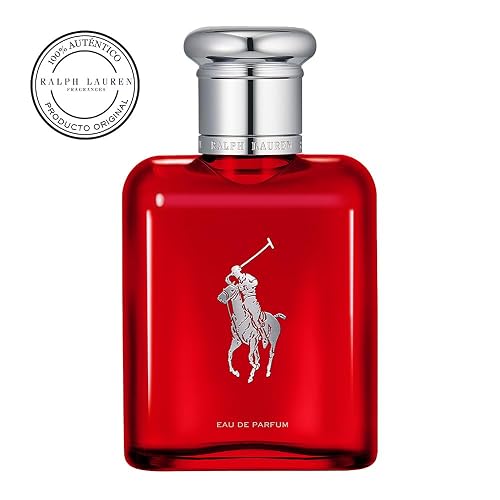 Ralph Lauren Polo Red Eau de Parfum - Perfume para Hombre, Fragancia Especiada y Seductora con Notas de Jengibre Rojo, Salvia y Maderas Cálidas como Cedro, Estilo Libre e Intenso, 75 ml