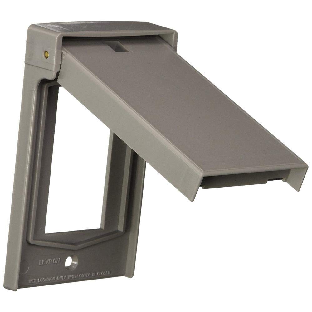 Leviton Placa de Nylon para Intemperie, Receptáculo Dúplex - Gris