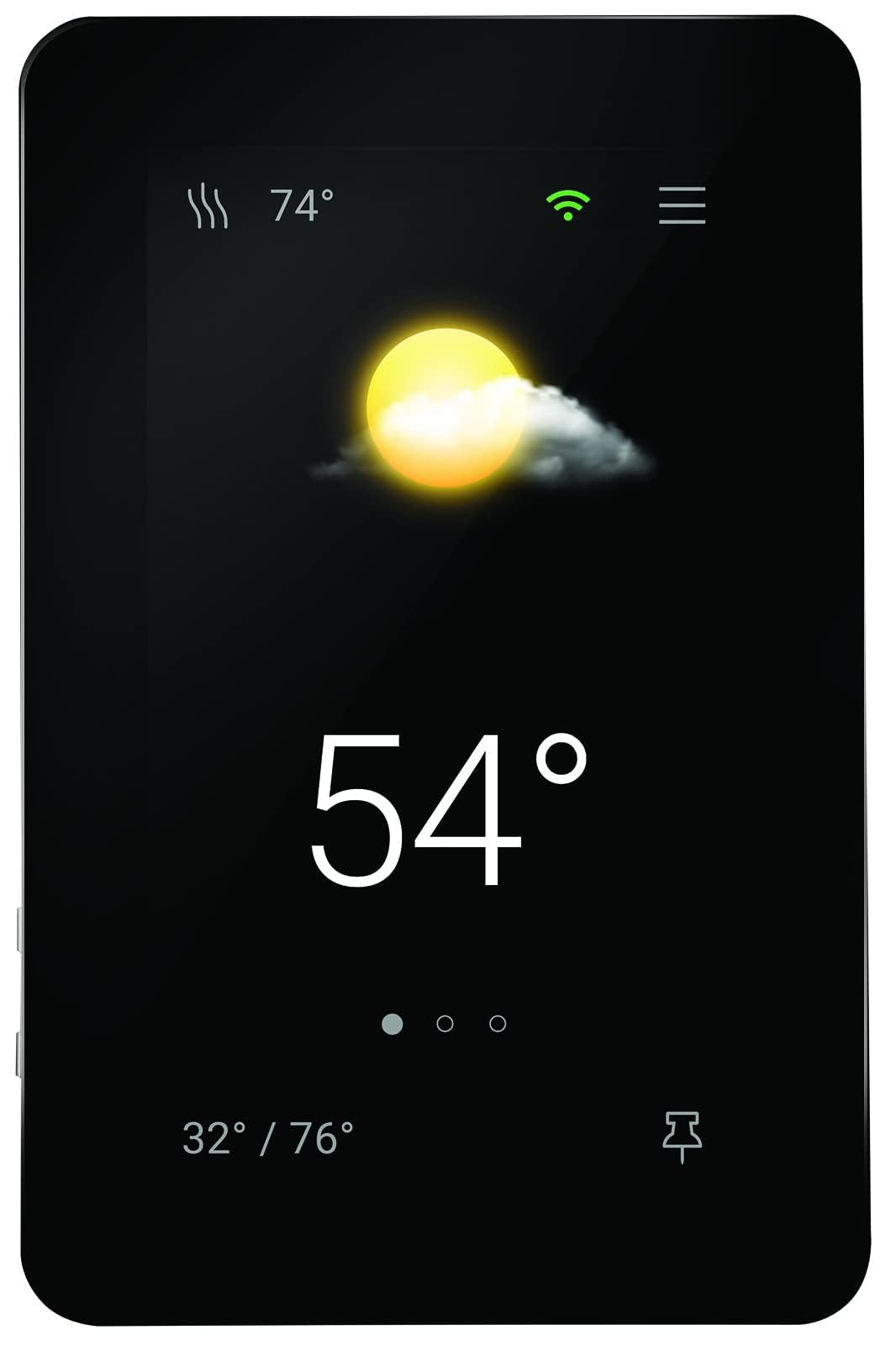 SunTouch SunStat ConnectPlus - Termostato Wi-Fi programable con visualización táctil inteligente activado por voz para sistemas de calefacción de piso eléctrico, visualización de 4.3 pulgadas, control