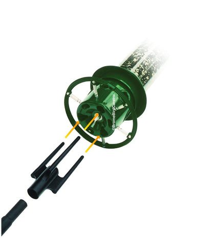 Adaptador de Poste de Ardilla para Montaje en Poste de Ardilla Buster Plus comedero para pájaros, Negro (alimentador no Incluido), diámetro Exterior de 1 Pulgada