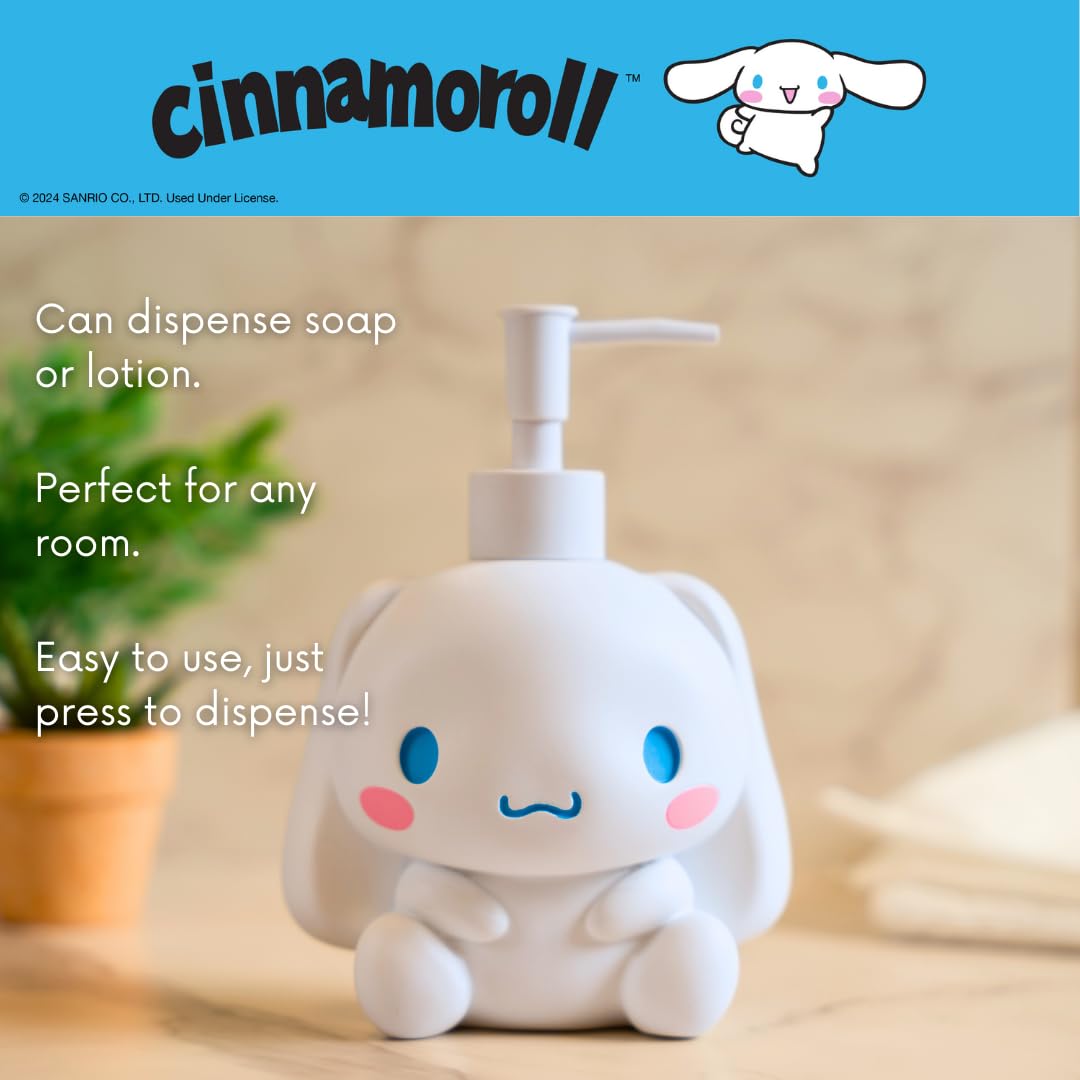 Franco Collectibles Cinnamoroll - Dispensador de jabón, loción, desinfectante de Manos, Resina, 354 ml