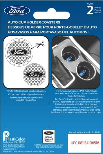 Plasticolor 000651R01 - Portavasos ovalados para Automóvil, camión, SUV, 2 Unidades, Color Azul