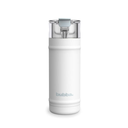 Bubba Botella de Agua Dualsip 24oz con Popote Energía Oceánica - Blanco - 0.5 Litros