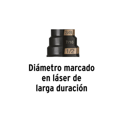 Truper JBES-3, Juego de 3 brocas escalonadas de óxido negro