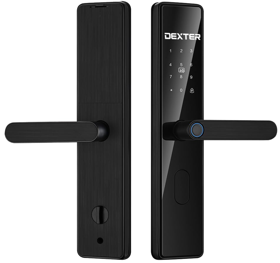 Dexter Cerradura Inteligente de Embutir con Bulones PP100 WiFi Negro