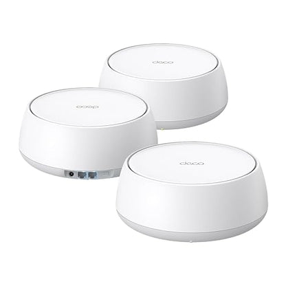 TP-Link Deco WiFi 7, Mesh BE5000 para Todo el hogar, hasta 5013 Mbps con MLO, 2 * 2.5G Puertos, Cobertura hasta 613 Metro. Deco BE25(3-Pack)