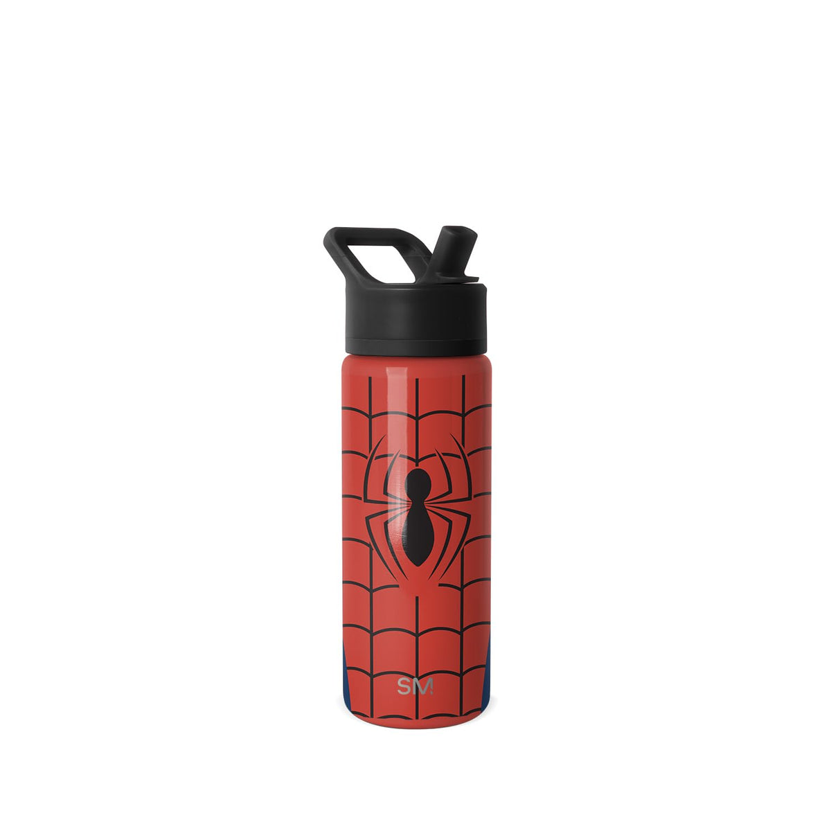 Simple Modern Botella Infantil Aislada de Acero Inoxidable con Popote - Botella de agua de 18 onzas - Armadura Marvel-Spider