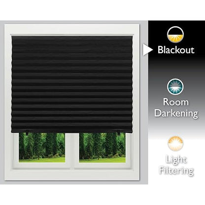 Redi Shade - Papel plisado Blackout Original, negro, 36 x 72 pulgadas, paquete de 6