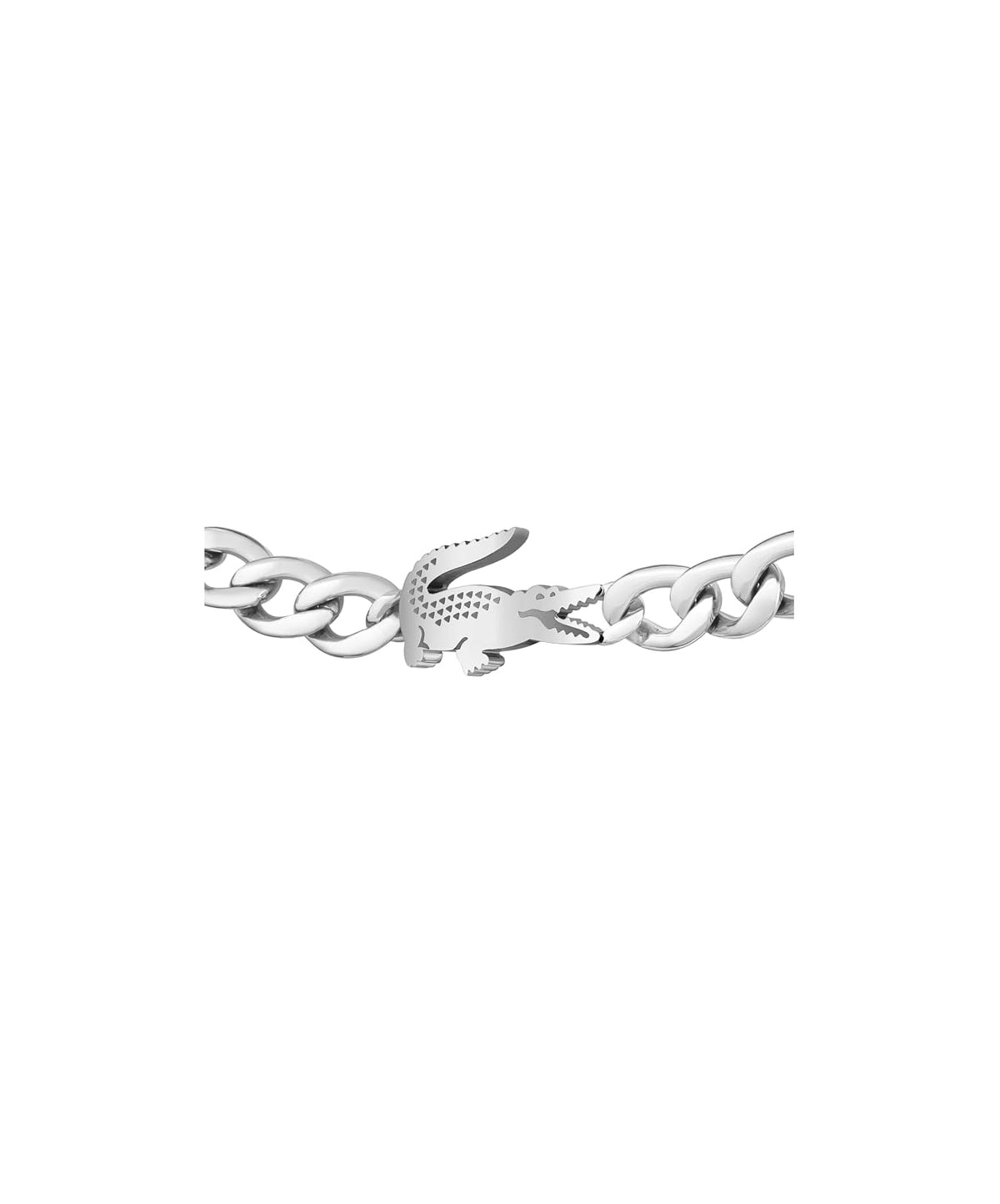 Lacoste - Pulsera de cadena de cocodrilo para hombres y mujeres, joyería de acero inoxidable, diseño ajustable, estilo icónico, colección llamativa, regalo para él o ella