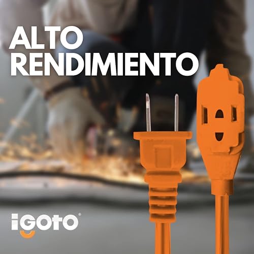 iGOTO ER13-20NA Extension Uso Rudo, color Naranja, 20 m