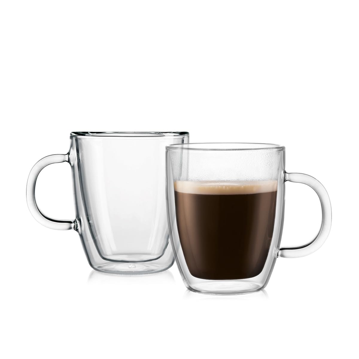 Bodum Bistro Coffee Mug, 10 Ounce (2-Pack), Clear
