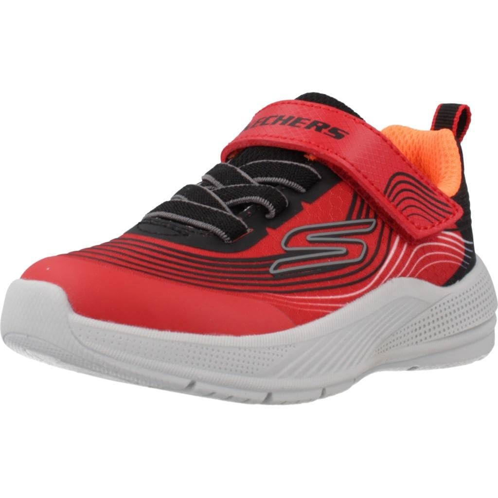 Skechers Microspec Advance Zapatillas para Niños - 13.0 cm - Rojo - Negro