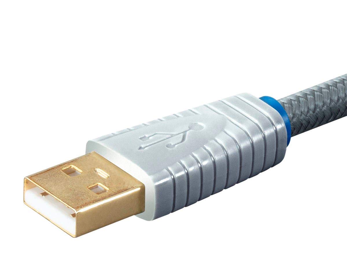 Monolith USB Digital Audio Cable - USB a to USB B - 2 Meter, 22AWG, Oxygen-Free Copper, Gold-Plated Connectors