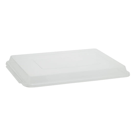 Winco - Cubiertas para bandeja de aluminio de 30 x 45 cm, transparente, mediano