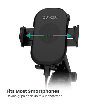 QuikCell Mount+Suction+Vent 2 in 1 Air Vent Dashboad Car Mount Charge
