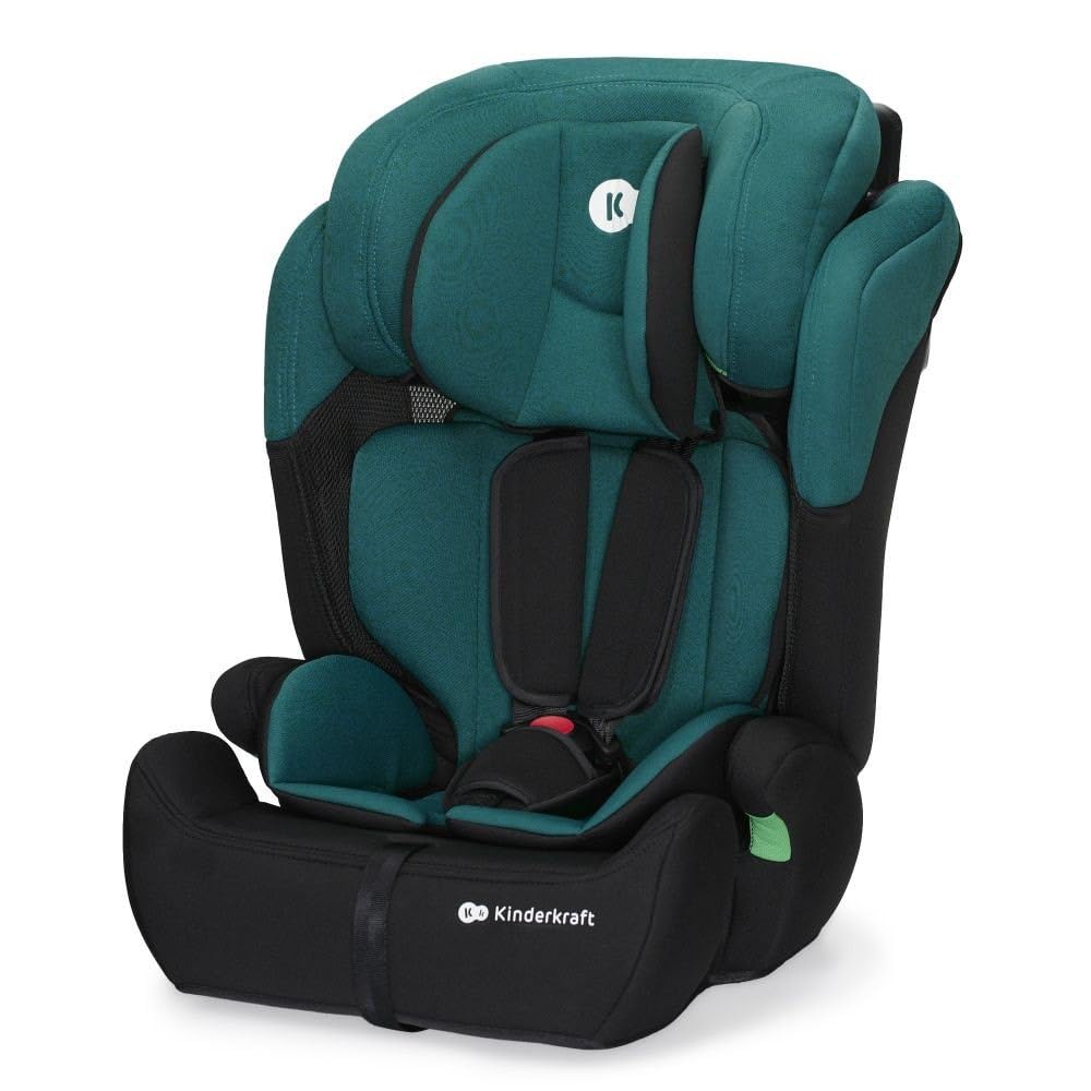 Kinderkraft COMFORT UP Autoasiento I-SIZE 76-150 cm, Silla automóvil para niños, bebé, Sillade, Cinturón, regula en 11 niveles, Grupo 1/2/3, 15 meses - 12 años, 9-36 kg, Verde