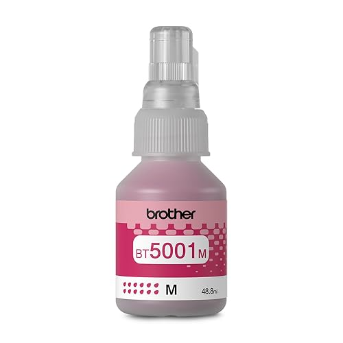Brother Botella de Tinta BT5001M Magenta con Rendimiento de 5.000 Páginas | Botella de tinta magenta