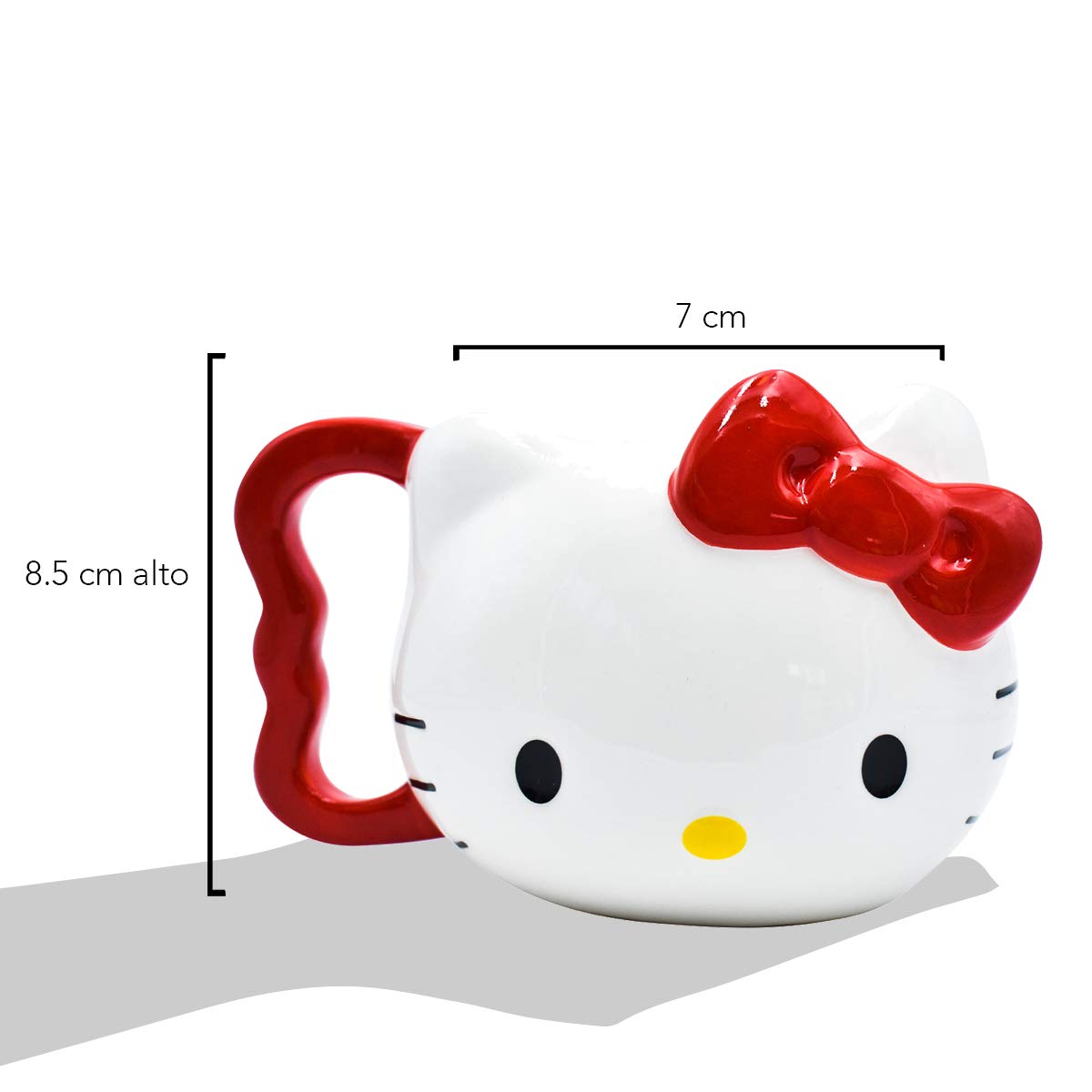 Zak 1555-3166 Taza Para Café De Cerámica 3d Hello Kitty 354ml, 16.5 cm x 10.8 cm