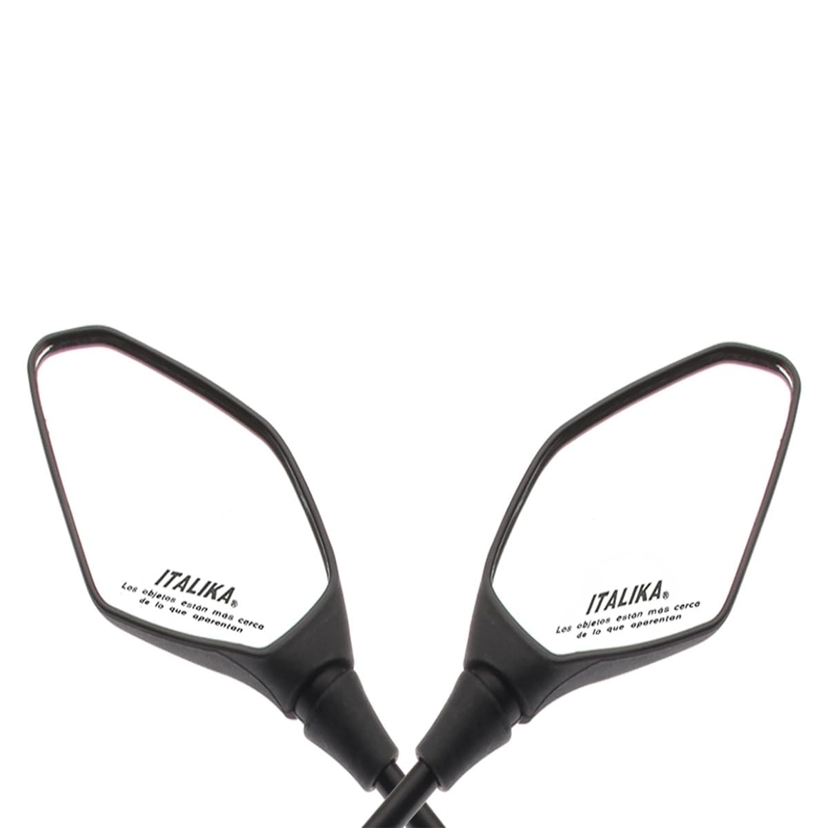 Italika F10010201 Juego Espejos con Logo y Leyenda, Negro
