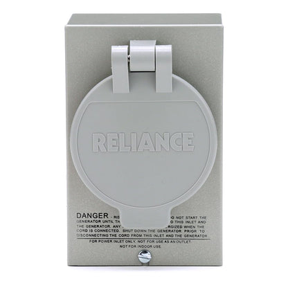 Reliance Controls Generators Up to 7,500 Running Watts PB30 30-Amp NEMA 3R Power Inlet Box, Gray