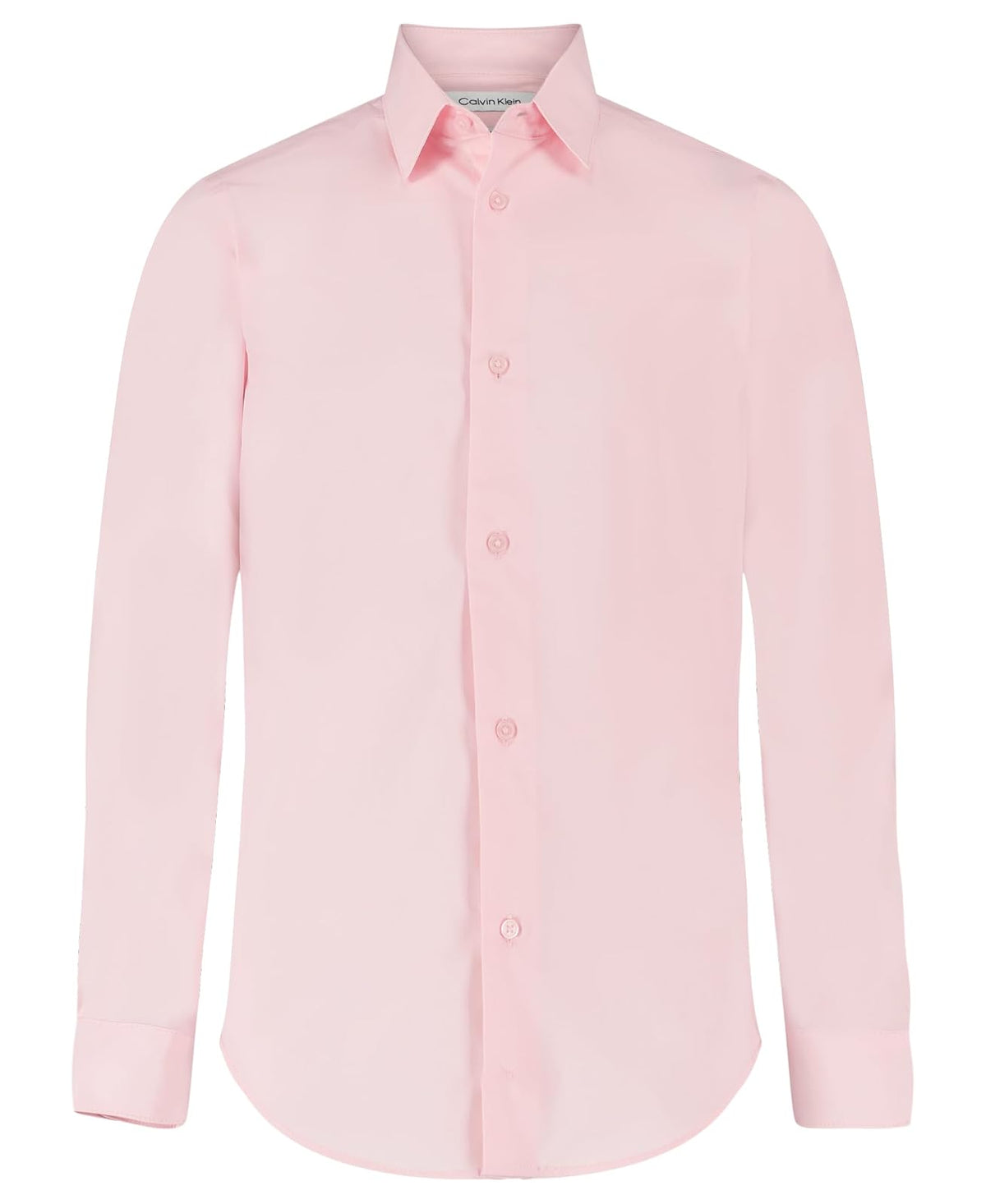 Calvin Klein Camisa de Vestir Manga Larga Ajustada para Niño - Rosa claro - 20